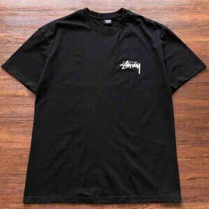 Men's Stussy Hippo Print Black Short Sleeves